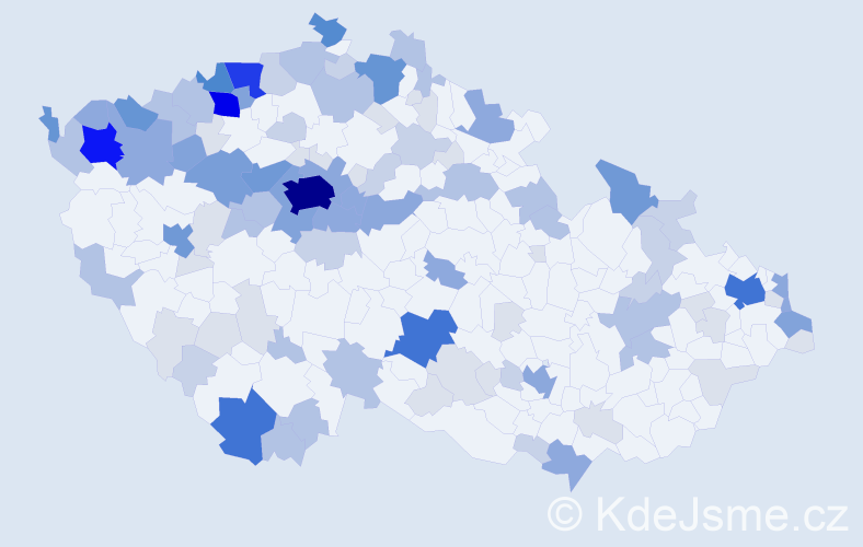 Příjmení: 'Toth', počet výskytů 379 v celé ČR