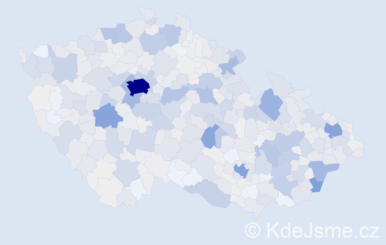 Příjmení: 'Ptáčková', počet výskytů 2966 v celé ČR