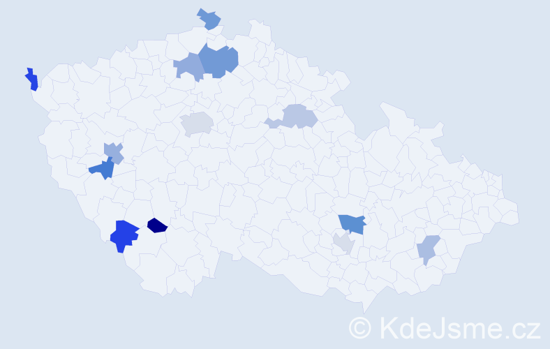 Příjmení: 'Lkhagva', počet výskytů 18 v celé ČR