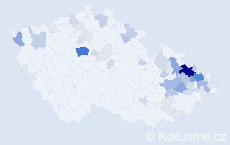 Příjmení: 'Balhar', počet výskytů 180 v celé ČR