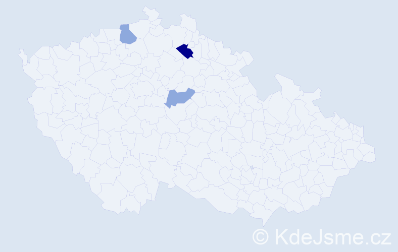 Příjmení: 'Roubičková', počet výskytů 7 v celé ČR