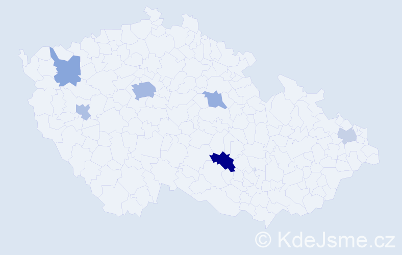 Příjmení: 'Danielyan', počet výskytů 12 v celé ČR