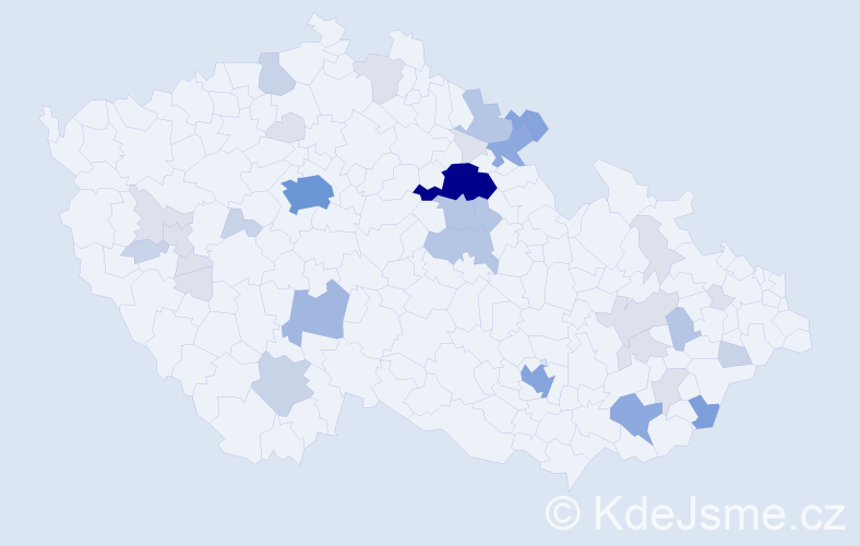 Příjmení: 'Andrýs', počet výskytů 104 v celé ČR