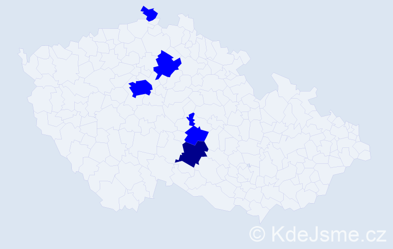 Příjmení: 'Ochir', počet výskytů 6 v celé ČR