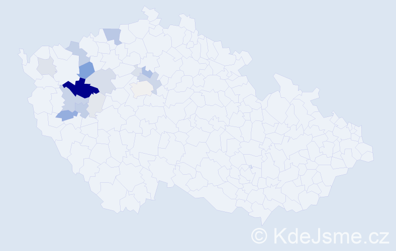 Příjmení: 'Piškule', počet výskytů 59 v celé ČR
