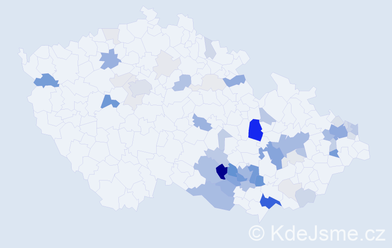 Příjmení: 'Čechovská', počet výskytů 199 v celé ČR
