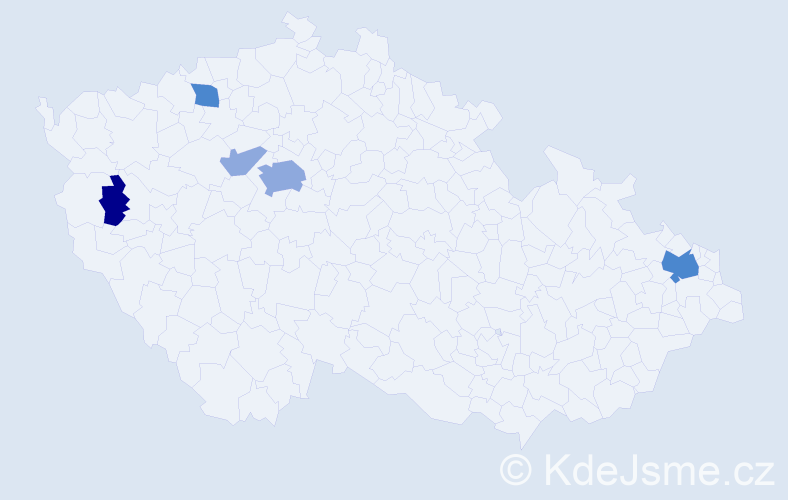 Příjmení: 'Dobrocsányiová', počet výskytů 11 v celé ČR