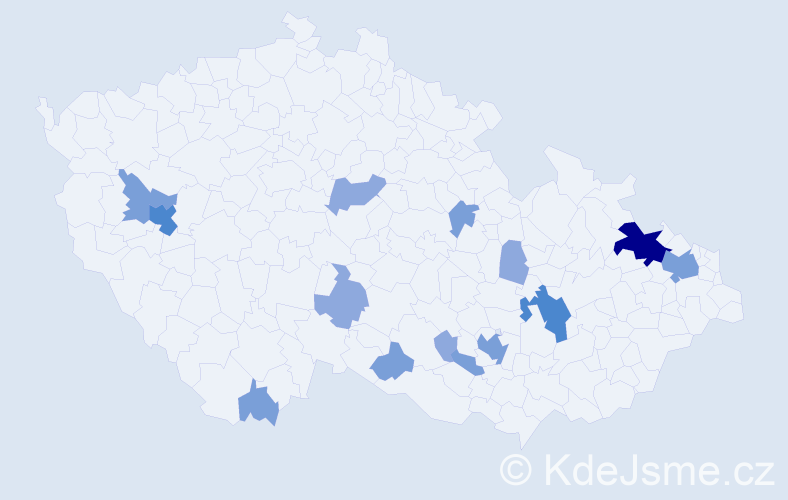 Příjmení: 'Grambal', počet výskytů 31 v celé ČR