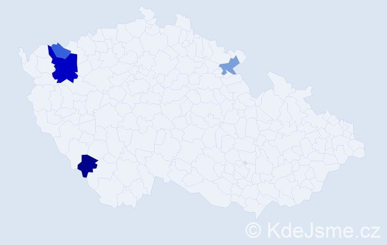 Příjmení: 'Rzehak', počet výskytů 7 v celé ČR