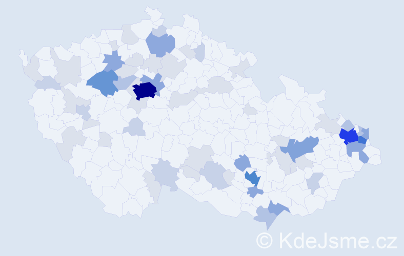 Příjmení: 'Polakovičová', počet výskytů 170 v celé ČR