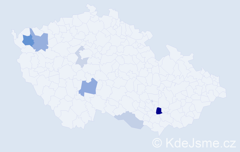 Příjmení: 'Kolesnáčová', počet výskytů 13 v celé ČR