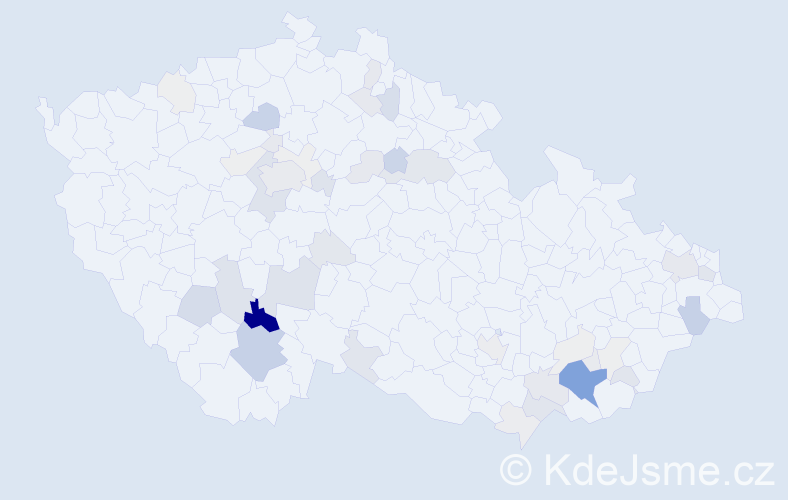 Příjmení: 'Vandová', počet výskytů 149 v celé ČR