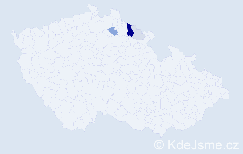 Příjmení: 'Kynská', počet výskytů 11 v celé ČR