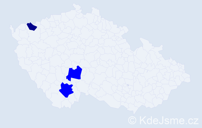 Příjmení: 'Meziani', počet výskytů 4 v celé ČR