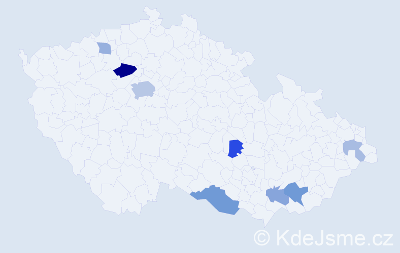 Příjmení: 'Jančuška', počet výskytů 17 v celé ČR