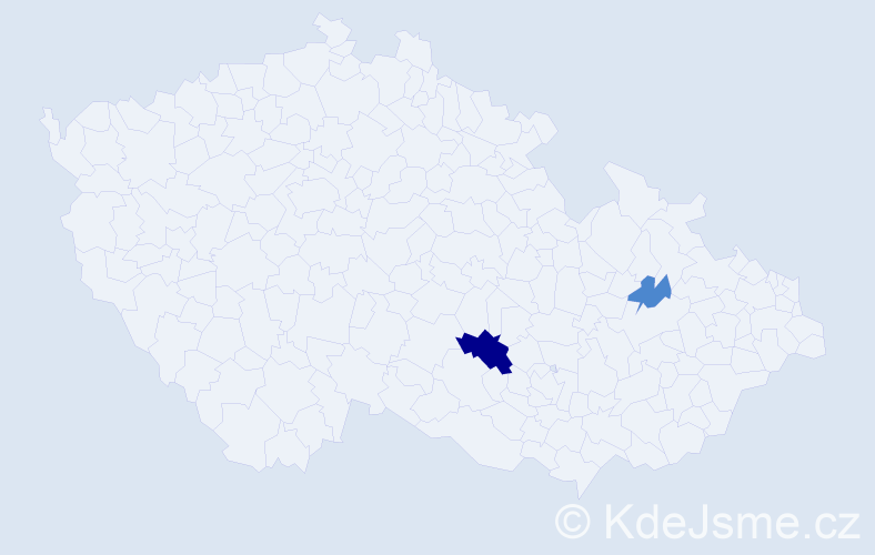 Příjmení: 'Vlníčková', počet výskytů 4 v celé ČR