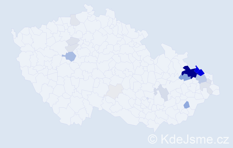 Příjmení: 'Kremser', počet výskytů 118 v celé ČR