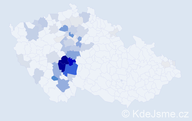Příjmení: 'Slaba', počet výskytů 171 v celé ČR