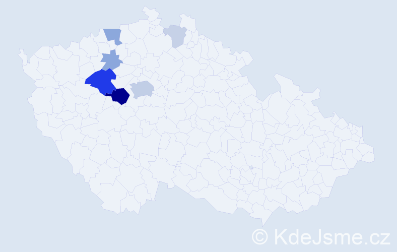 Příjmení: 'Odermattová', počet výskytů 21 v celé ČR