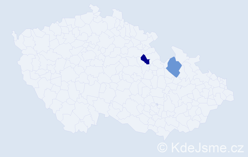 Příjmení: 'Klaris', počet výskytů 4 v celé ČR