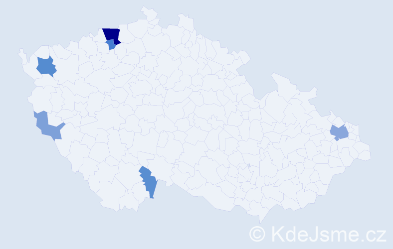 Příjmení: 'Ádi', počet výskytů 18 v celé ČR
