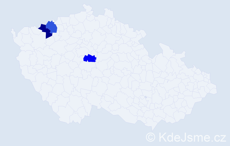Příjmení: 'Macala', počet výskytů 6 v celé ČR