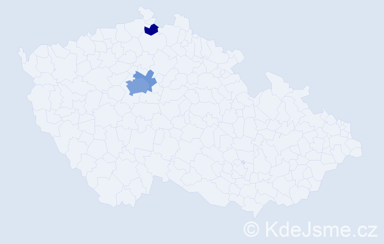 Příjmení: 'Kende', počet výskytů 9 v celé ČR