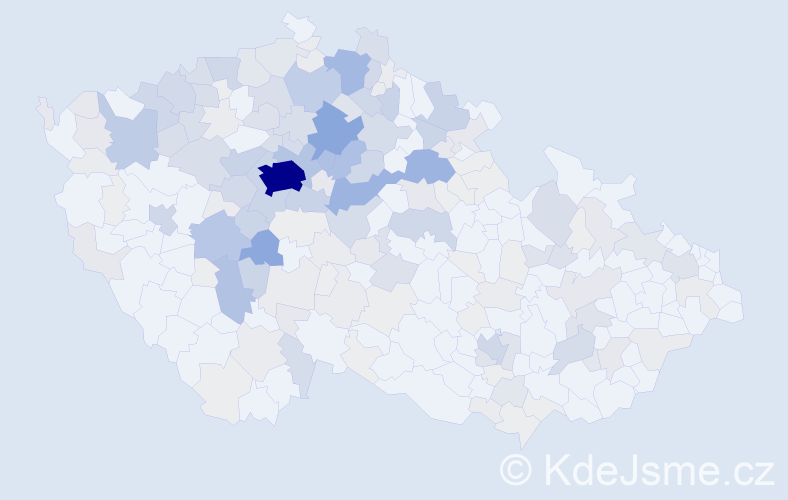 Příjmení: 'Holanová', počet výskytů 857 v celé ČR