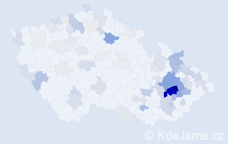 Příjmení: 'Zedek', počet výskytů 301 v celé ČR