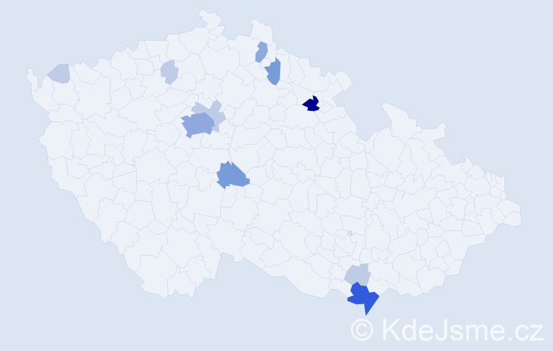 Příjmení: 'Frisová', počet výskytů 30 v celé ČR