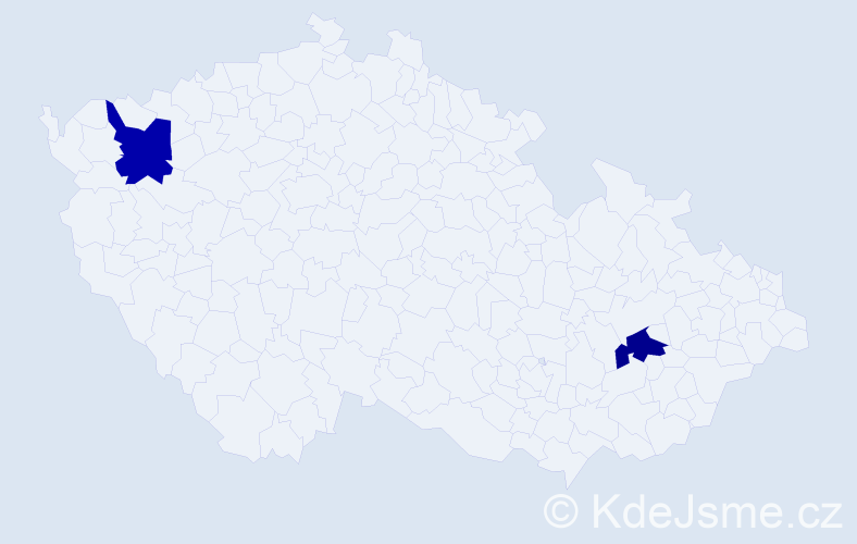 Příjmení: 'Kuniewicz', počet výskytů 2 v celé ČR