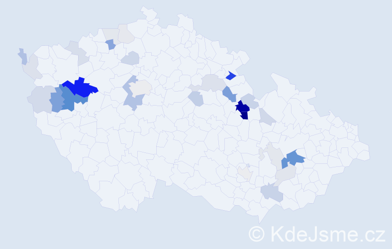 Příjmení: 'Čipčalová', počet výskytů 84 v celé ČR