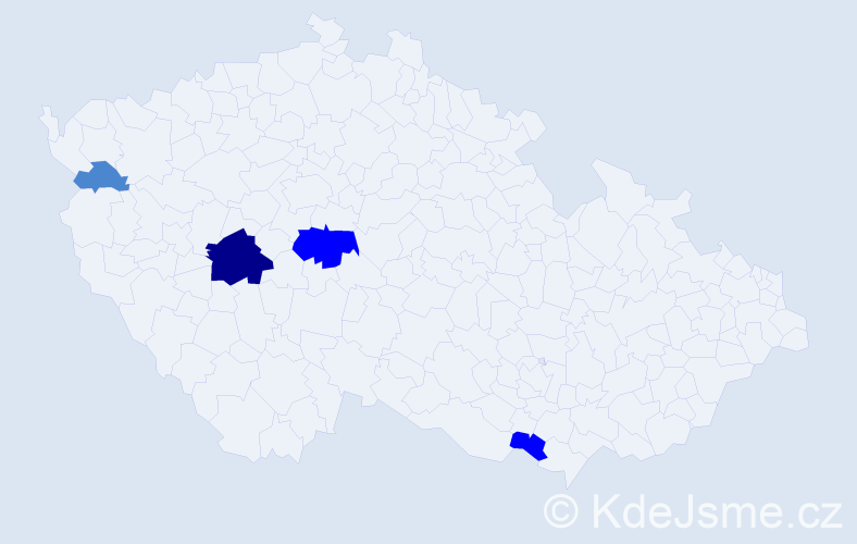 Příjmení: 'Šapovová', počet výskytů 8 v celé ČR