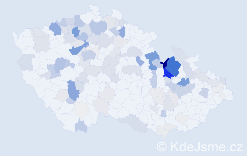 Příjmení: 'Reichl', počet výskytů 410 v celé ČR