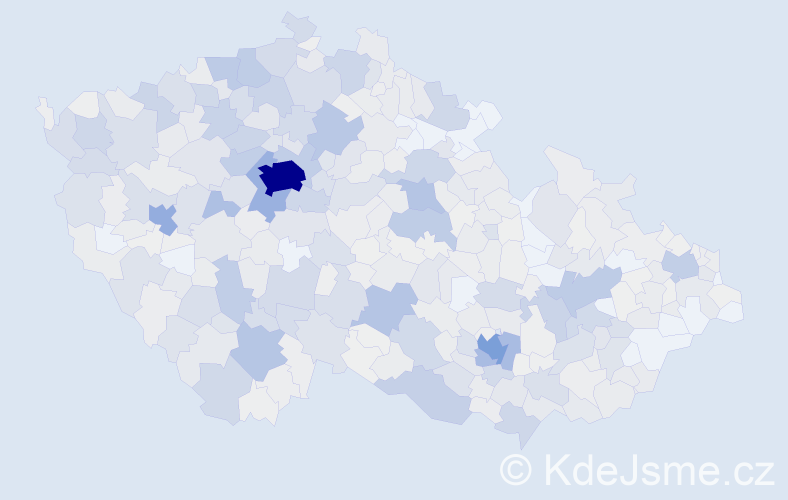 Příjmení: 'Hrdlička', počet výskytů 3325 v celé ČR