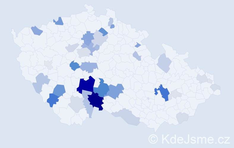 Příjmení: 'Pánová', počet výskytů 134 v celé ČR