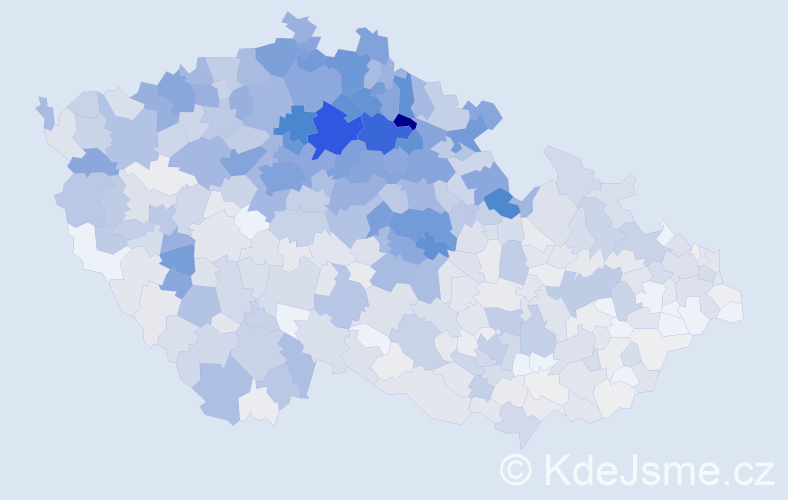 Příjmení: 'Šulc', počet výskytů 3866 v celé ČR