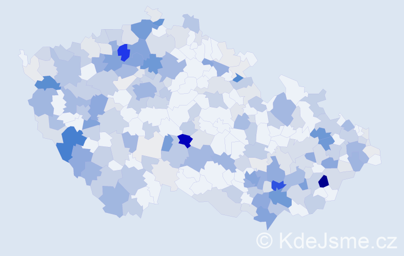 Příjmení: 'Kalivodová', počet výskytů 891 v celé ČR