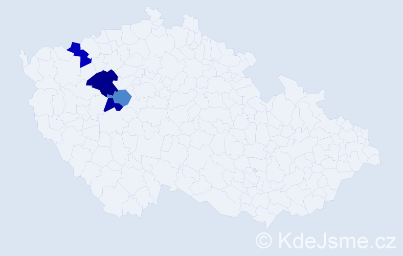 Příjmení: 'Krumhanzlová', počet výskytů 11 v celé ČR