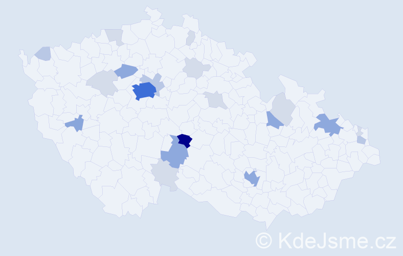 Příjmení: 'Podoba', počet výskytů 61 v celé ČR