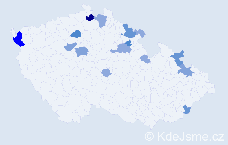 Příjmení: 'Barcík', počet výskytů 42 v celé ČR