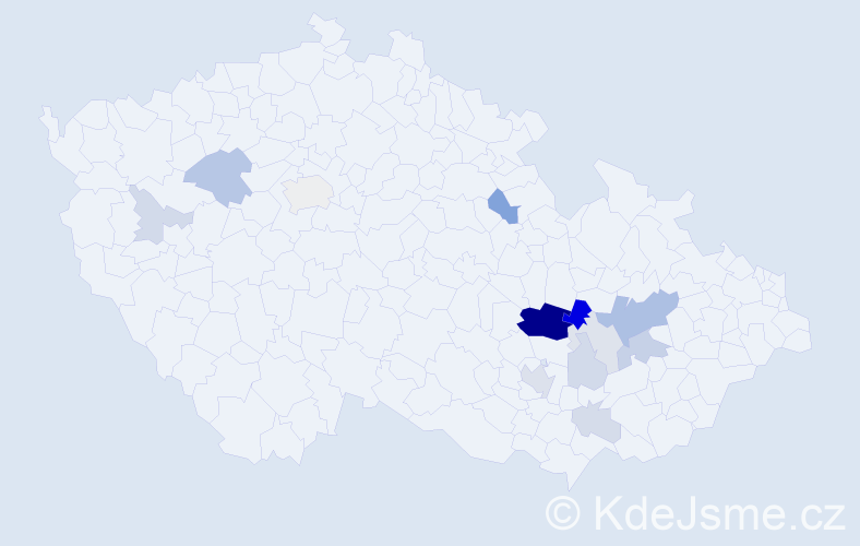 Příjmení: 'Pleska', počet výskytů 39 v celé ČR
