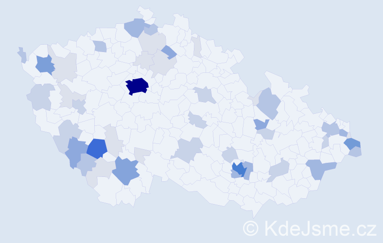 Příjmení: 'Nikodem', počet výskytů 156 v celé ČR