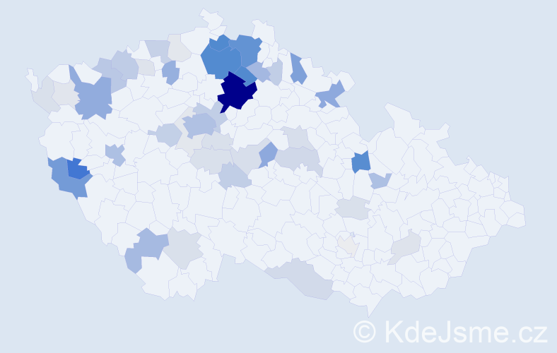 Příjmení: 'Krejbich', počet výskytů 182 v celé ČR