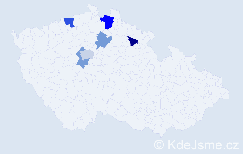 Příjmení: 'Malov', počet výskytů 10 v celé ČR