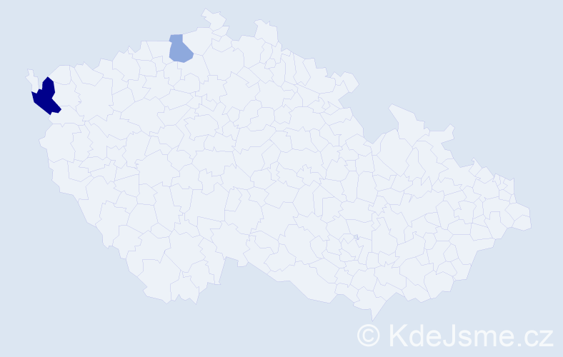 Příjmení: 'Hajmacherová', počet výskytů 7 v celé ČR