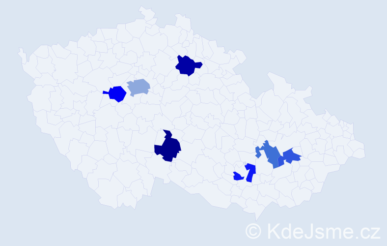 Příjmení: 'Paslavskyy', počet výskytů 9 v celé ČR