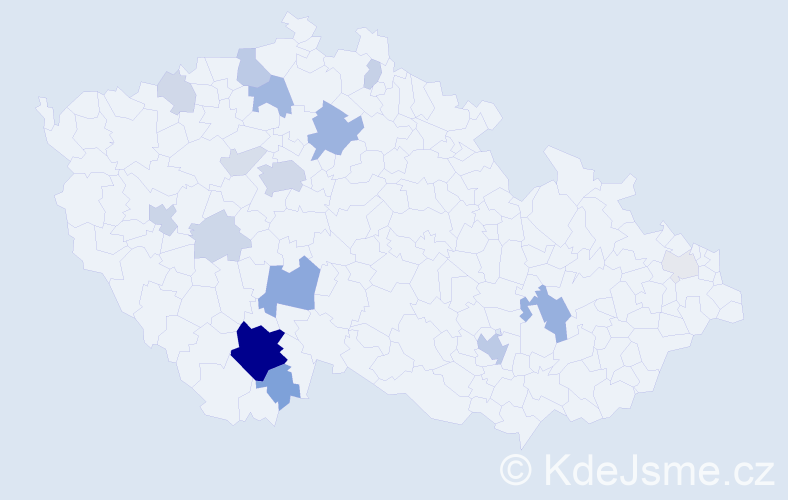 Příjmení: 'Seimlová', počet výskytů 57 v celé ČR