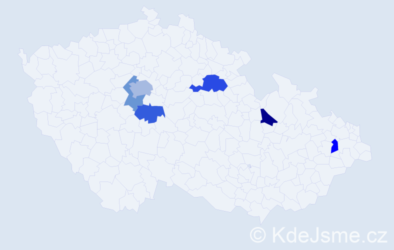 Příjmení: 'Caputo', počet výskytů 9 v celé ČR