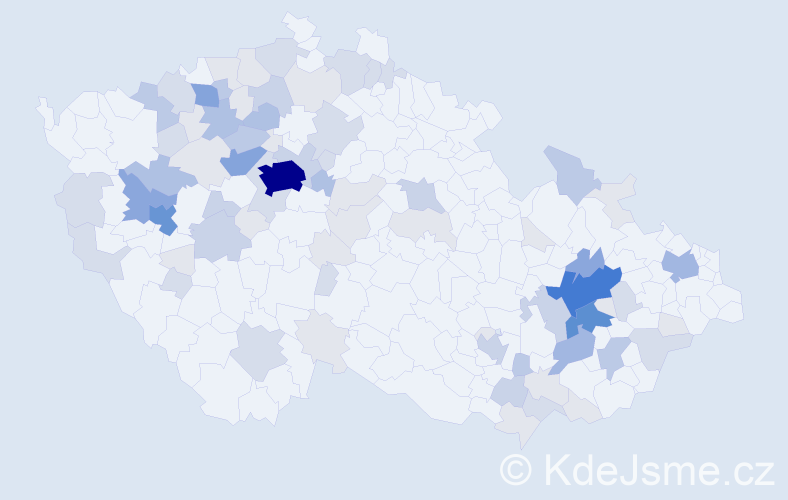 Příjmení: 'Hausnerová', počet výskytů 258 v celé ČR
